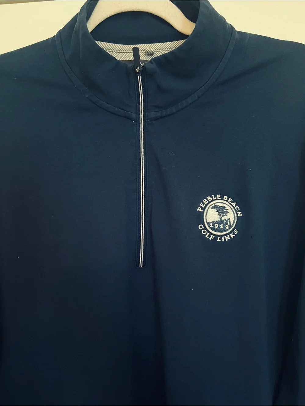 Adidas Men’s Pebble Beach Golf Links 1/4 Zip Pullover Navy Blue Sz L